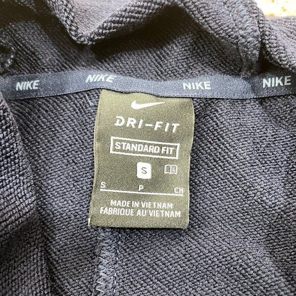 Nike Training Hoodie Men's Small Sleeveless‎ Swoosh Athletic Navy Pullover - Picture 4 of 7